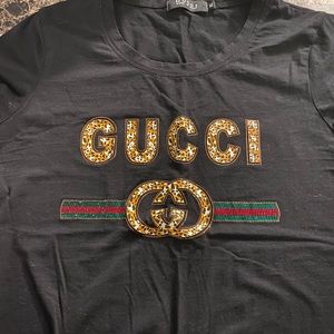 Bedazzled Gucci Shirt XL fits like a small